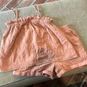 Spaghetti Strap Shirt and Short Set